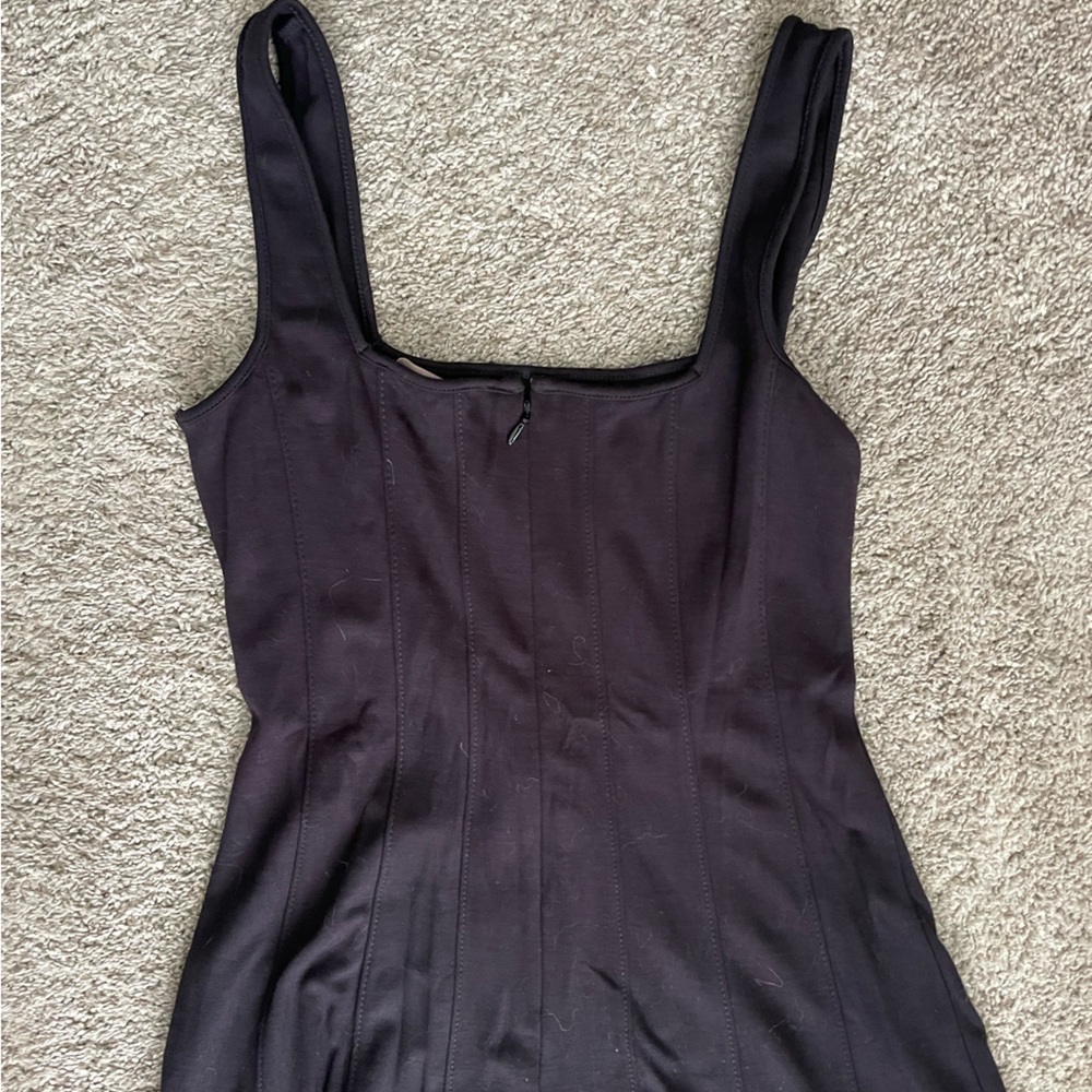 LOFT Black Maxi Seam Dress